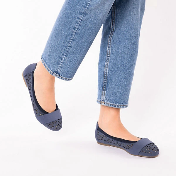 Klassische Ballerinas - Dunkelblau – Bild 2