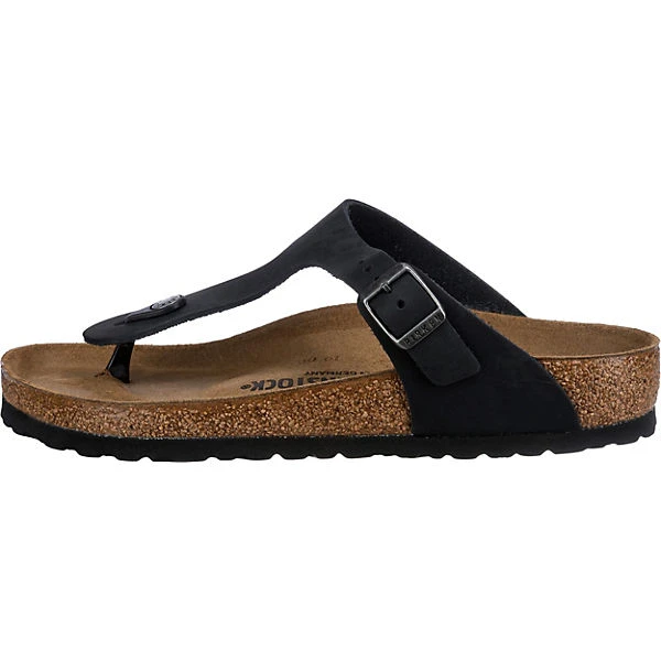 Birkenstock Gizeh Nubukleder Geölt Zehentrenner Normal - Schwarz Modell 1 – Bild 3