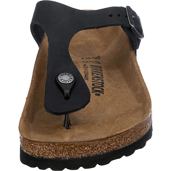 Birkenstock Gizeh Nubukleder Geölt Zehentrenner Normal - Schwarz Modell 1 – Bild 4