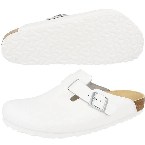 Birkenstock Boston Naturleder Schmal Clogs Unisex Erwachsene Clogs - Weiß – Bild 3